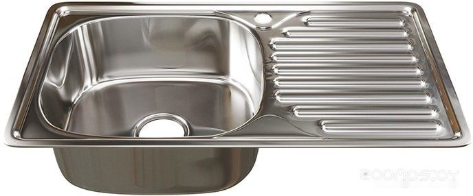 Кухонная мойка Mixline 535614 (левая, полированная, 0.8 мм), фото 1
