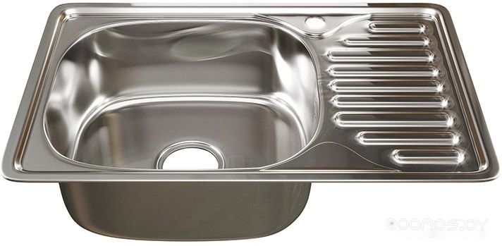 Кухонная мойка Mixline 536115 (левая, полированная, 0.8 мм), фото 1