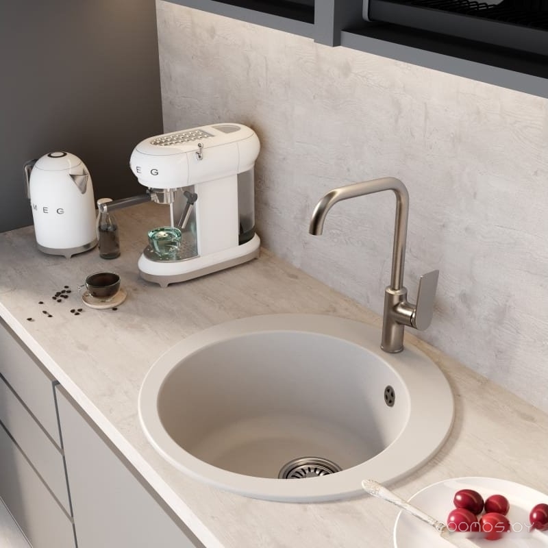 Кухонная мойка Mixline ML-GM13 551894 (белый), фото 4