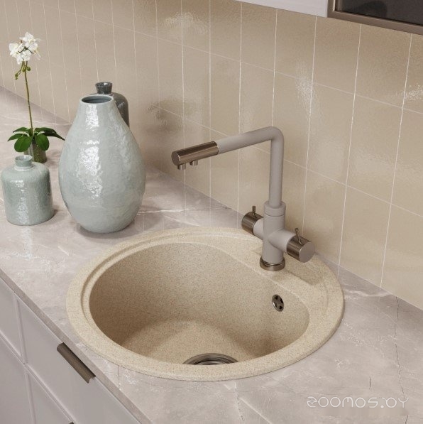 Кухонная мойка Mixline ML-GM10 551812 (бежевый), фото 4
