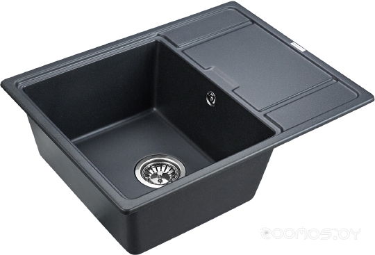 Мойка кухонная Paulmark Weimar PM216550-BLM черный металлик, фото 2