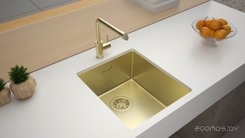 Кухонная мойка Paulmark Lassan 38 UNI LA38-LG (золото/светлое золото), фото 3