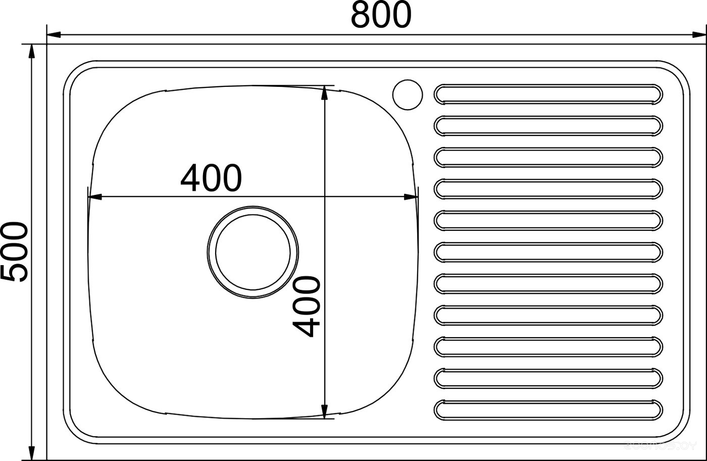 Кухонная мойка Mixline L 555232 (с сифоном), фото 2