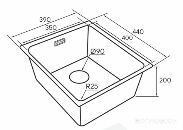 Кухонная мойка Paulmark Yuni 39 Uni YU39-BS, фото 3