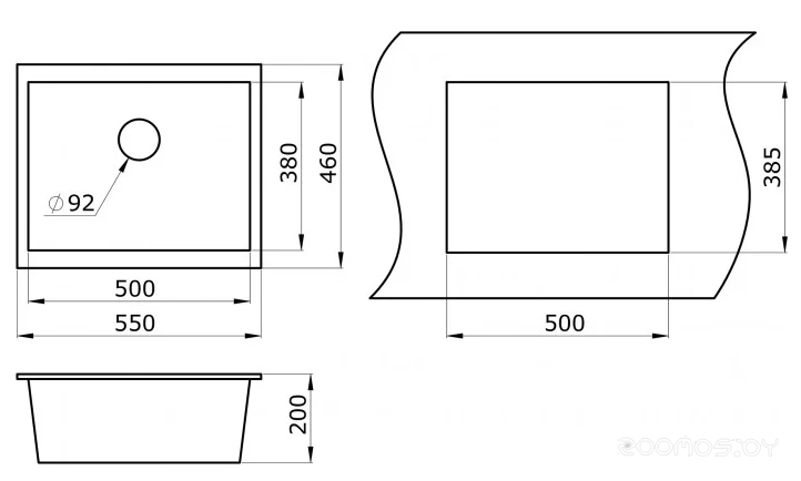 Кухонная мойка Paulmark Gera PM205546-BLM, фото 4