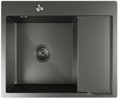 Кухонная мойка Mixline Pro 552926 (черный графит, с сифоном)