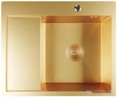 Кухонная мойка Mixline Pro 552927 (золото, с сифоном)