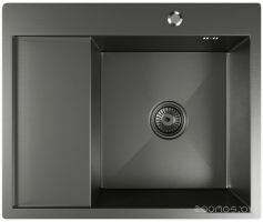 Кухонная мойка Mixline Pro 552929 (черный графит, с сифоном)
