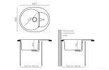 Кухонная мойка Polygran Atol 620 (светло-серый)