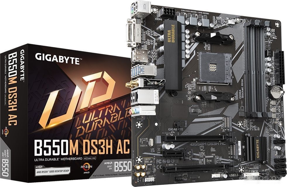 Материнская плата Gigabyte B550M DS3H AC (rev. 1.5/1.6), фото 5