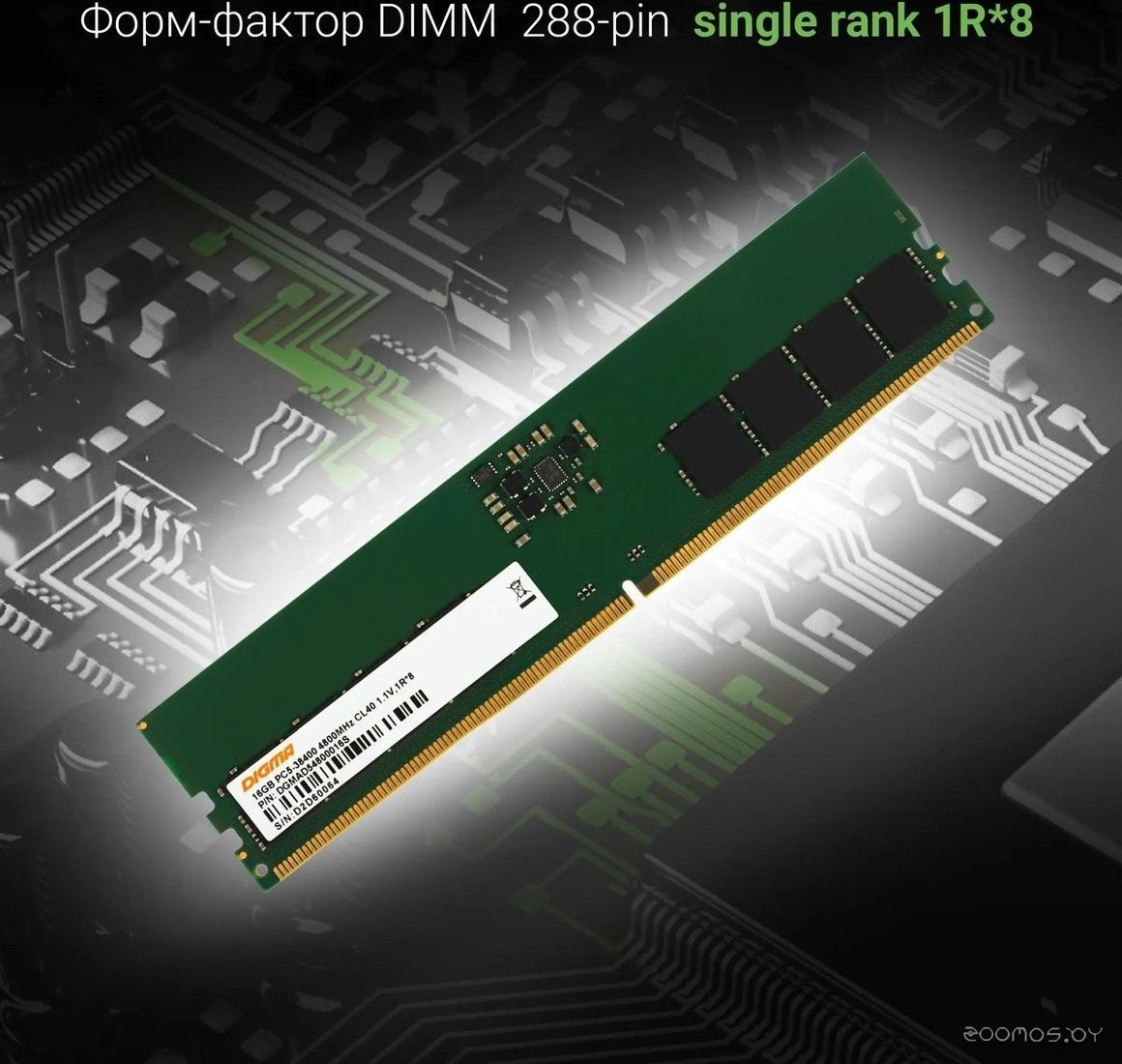 Оперативная память DIGMA 16ГБ DDR5 4800 МГц DGMAD54800016S, фото 4