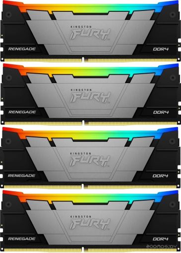 Оперативная память Kingston FURY Renegade RGB 4x8ГБ DDR4 3200 МГц KF432C16RB2AK4/32