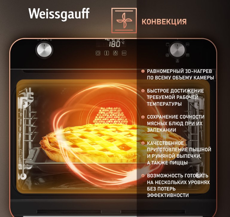 Духовой шкаф Weissgauff OE 449 PDBK, фото 13
