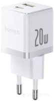 Сетевое зарядное Baseus Palm Fast Charger C+U 20W EU P10111608213-01 (белый)