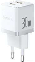Сетевое зарядное Baseus Palm Fast Charger C+U 30W EU P1011160A213-00 (белый)