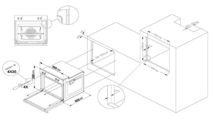 Духовой шкаф Evelux EO 640 PB, фото 8