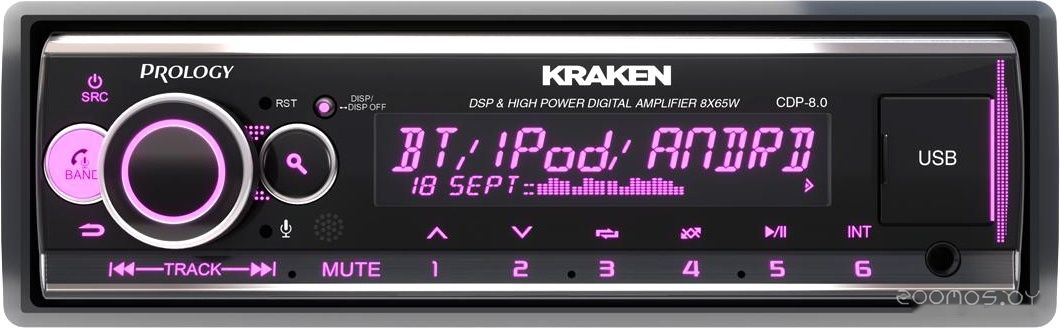 USB-магнитола Prology CDP-8.0 Kraken, фото 1