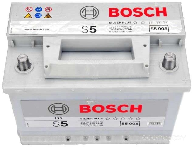 Автомобильный аккумулятор Bosch S5 008 577 400 078 (77 А/ч), фото 2