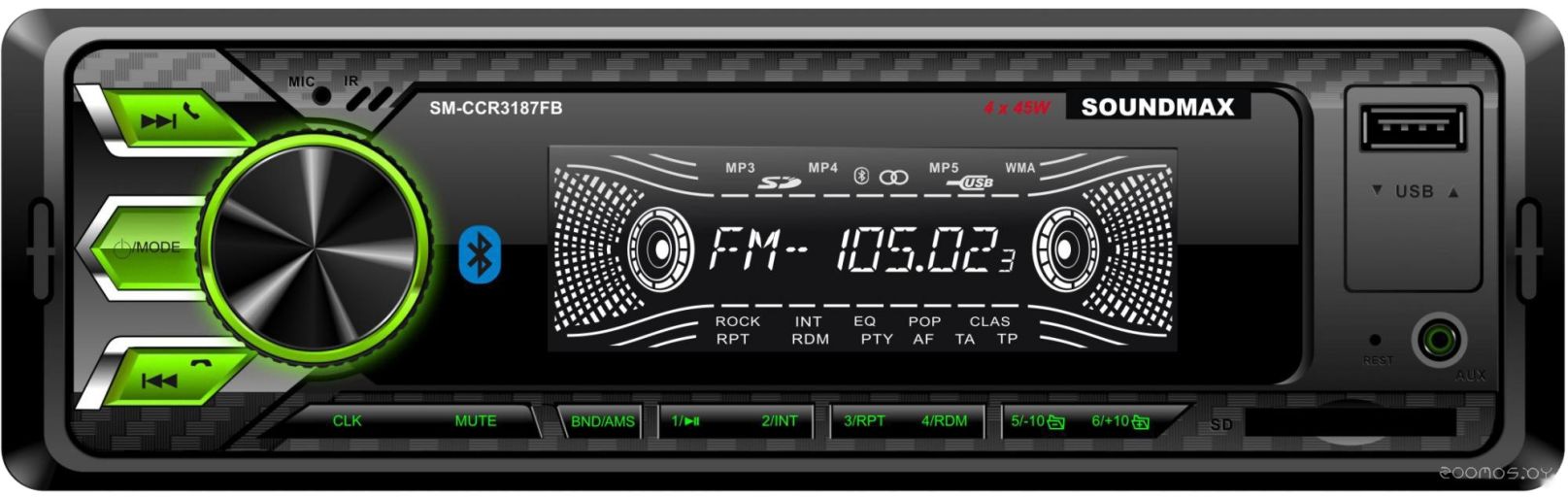 USB-магнитола SoundMAX SM-CCR3187FB