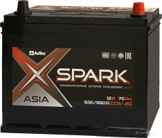 Автомобильный аккумулятор Spark Asia 530/650A EN/JIS R+ SPAA70-3-R (70 А·ч)
