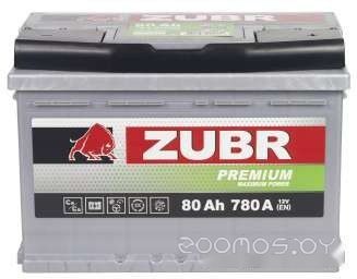 Автомобильный аккумулятор Zubr Premium R+ (80 А·ч)