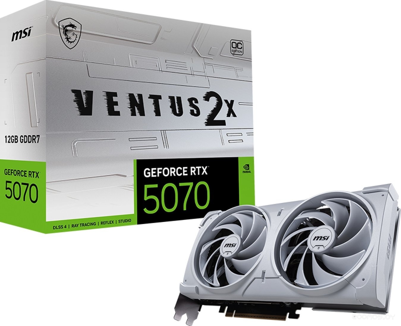 Видеокарта MSI GeForce RTX 5070 12G Ventus 2X OC White, фото 6