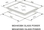 Варочная панель Meferi MGH453WH Glass Power