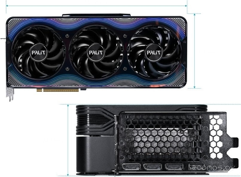 Видеокарта PALIT GeForce RTX 5070 Ti GameRock OC NE7507TH19T2-GB2030G, фото 9