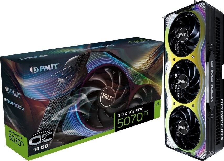 Видеокарта PALIT GeForce RTX 5070 Ti GameRock OC NE7507TH19T2-GB2030G, фото 10