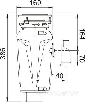 Измельчитель пищевых отходов Franke Slim 125 134.0715.094