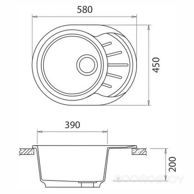 Кухонная мойка Gerhans A03 (Grey), фото 2