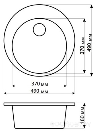 Кухонная мойка Gerhans A05 (Beige), фото 2