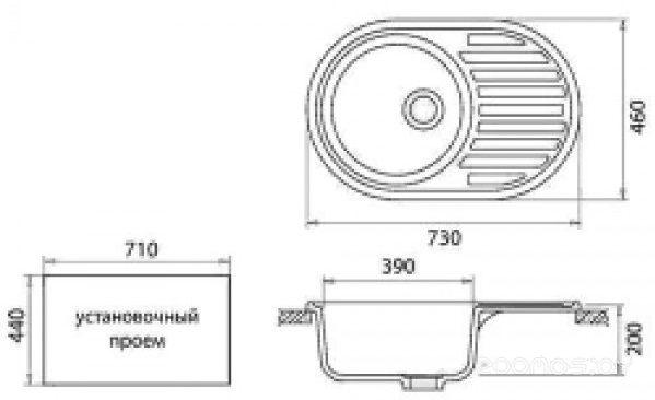 Кухонная мойка Gerhans A02 (White), фото 2