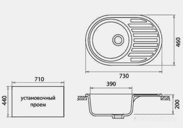 Кухонная мойка Gerhans A02 (Terracot), фото 2