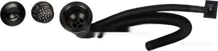 Кухонная мойка Marrbaxx B5050-R Decor (черный/графит)