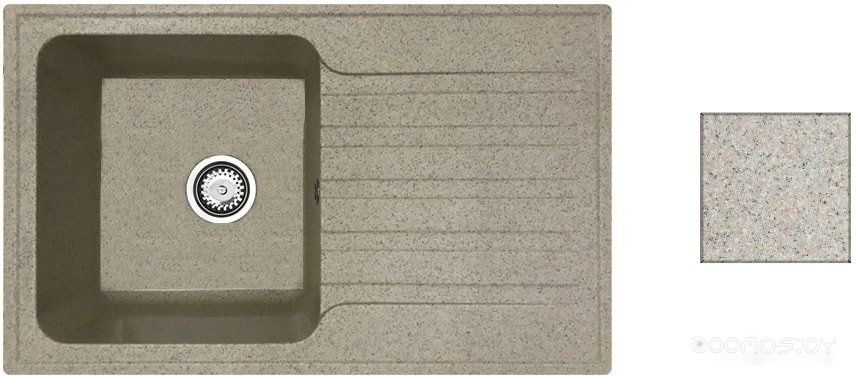 Кухонная мойка БелЭворс Styl L (темно-бежевый, без сифона)