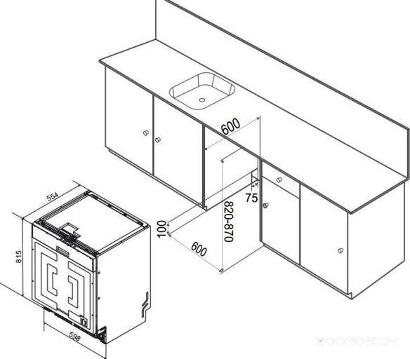 Встраиваемая посудомоечная машина Weissgauff BDW 6038 Infolight