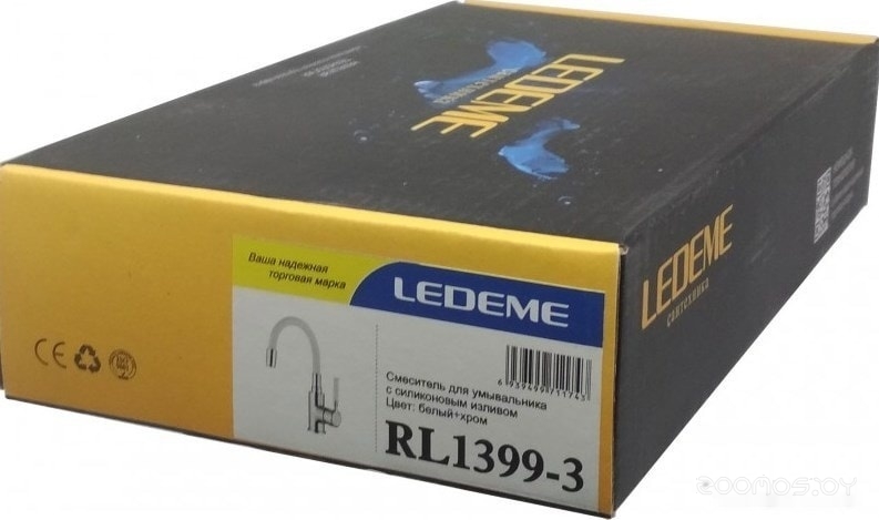 Смеситель Ledeme L1399-3 (хром/белый), фото 2