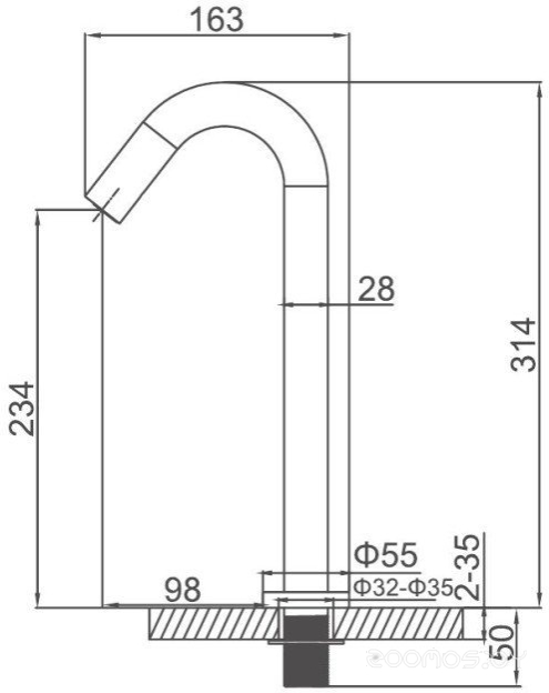Смеситель Ledeme L1755-3, фото 3