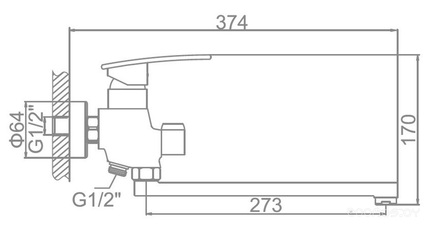 Смеситель Loffrey LF82270, фото 3