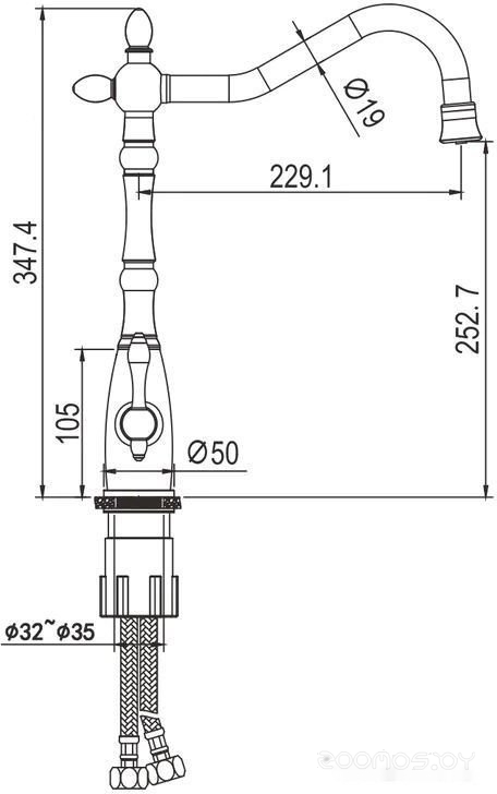 Смеситель Rose R158, фото 2