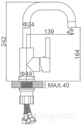 Смеситель Ledeme L1099W, фото 2