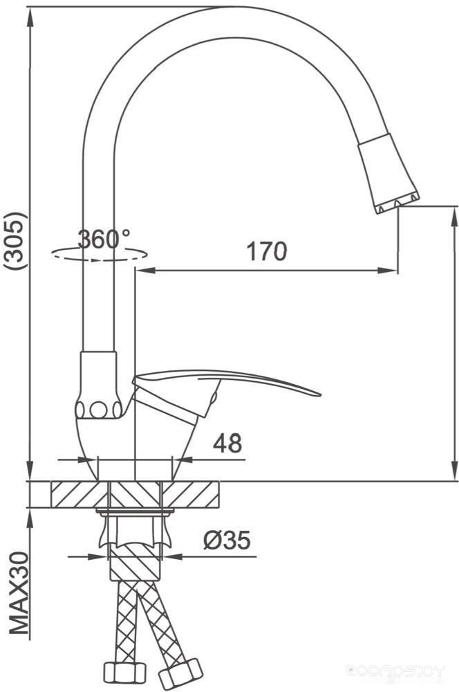 Смеситель Frud R40055-3, фото 7