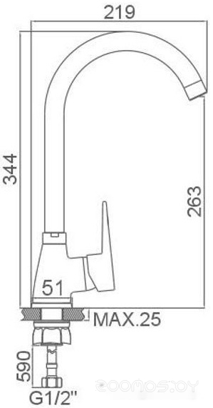 Смеситель Loffrey LF84012W, фото 2