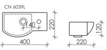 Умывальник Ceramica Nova Element CN6039L