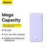 Внешний аккумулятор Baseus Airpow Fast Charge Power Bank 20W 10000mAh (сиреневый)