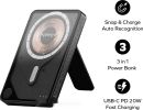 Внешний аккумулятор Momax 1-Power X Pro Magnetic Built-In USB-C IP131 5000mAh (черный)
