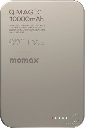 Внешний аккумулятор Momax Q.Mag X1 Magnetic IP117A 10000mAh (титановый)