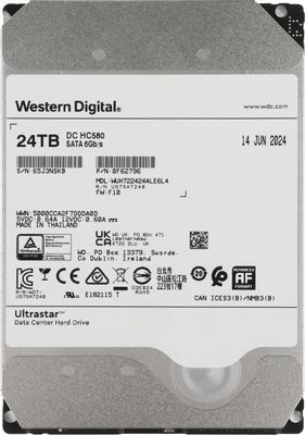 Жесткий диск Western Digital Ultrastar DC HC580 24TB WUH722424ALE6L4