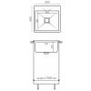 Кухонная мойка POLYGRAN BLADE 500, черный №16